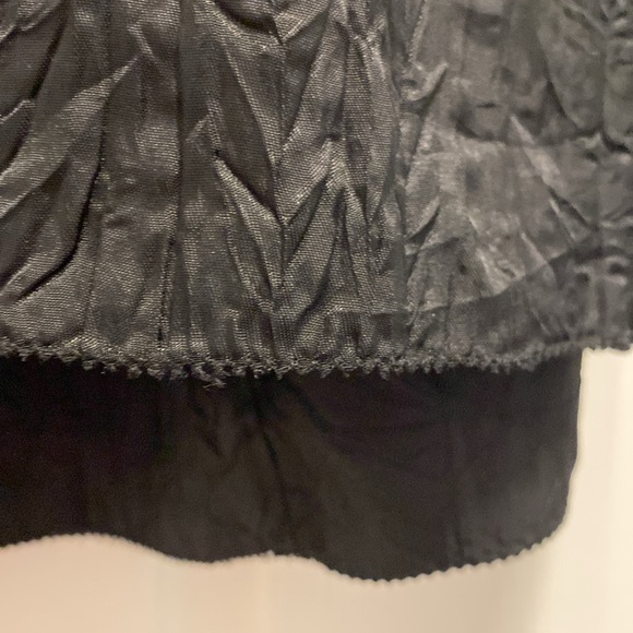 NWT Free people strapless black zipper front crinkle dress. Size 12. - Picture 12 of 14